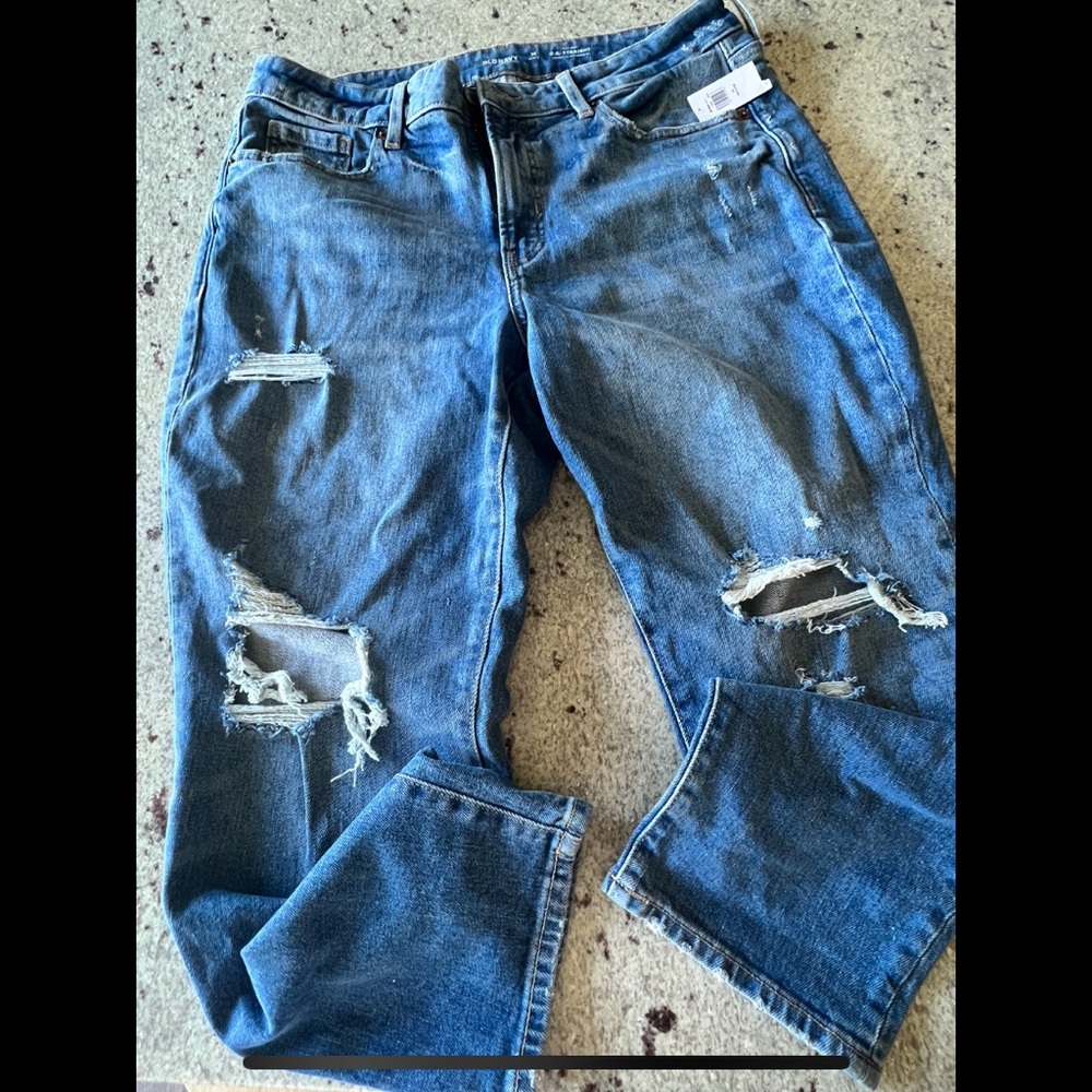 High-Waisted O.G. Straight Ripped Jeans for Women